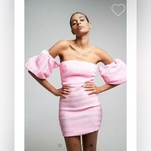 L'IDEE Art Deco Mini Dress in Lipstick